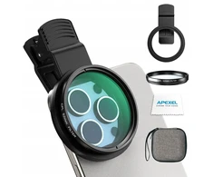 APEXEL CPL poliarizacinis filtro lęšis 52 mm išmaniesiems telefonams + segtukas / APL-52-CPL