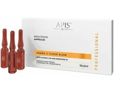 Apis Adeno-C Flash Glow švytinčios veido ampulės su vitaminu C ir adenozinu, 10 x 3 ml