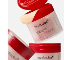 Medicube Red Succinic Acid Peeling Pad Šveičiamieji padeliai probleminei veido odai su gintaro rūgštimi, 70 vnt