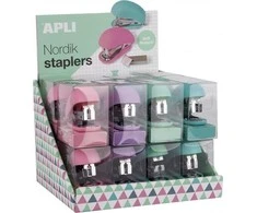 Stapler Apli APLI Nordik Stapler, Soft Touch, 30 kortų, smeigtukai, pastelinių spalvų derinys
