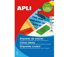 Lipnios etiketės Apli, A4, matinės skaidrios, atsparios aplinkos poveikiui, 210x297 mm, (1) (1) 070