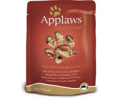 Applaws – Šlapio kačių maisto 70 g maišelis – Tunas ir krevetės (178-008)