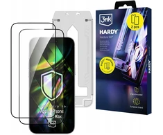 LCD apsauginis stikliukas (2 vnt.) su aplikatoriumi 3mk Hardy Hardura 9H Apple iPhone 16 Pro Max juodas