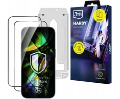 LCD apsauginis stikliukas (2 vnt.) su aplikatoriumi 3mk Hardy Hardura 9H Apple iPhone 17 Pro juodas