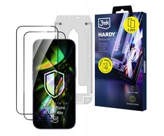 LCD apsauginis stikliukas (2 vnt.) su aplikatoriumi 3mk Hardy Hardura 9H Apple iPhone 17 Pro Max juodas