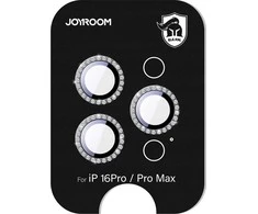 Joyroom JR-MSJ0307 Glass Screen Protector Apple iPhone 16 Pro/16 Pro Max kameros apsauga – Juodas