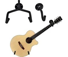 Sg1B Sieninis gitarų laikiklis, dviejų dalių, juodas