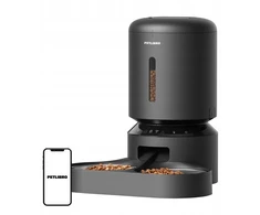 Petlibro Granary maisto dozatorius su dvigubu dubeniu, Wifi, 5 l (juodas)