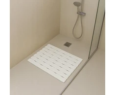 Aptel Kilimėlis vonios kambariui neslystantis po dušu, dušo padėklas saunai, baseinui 43x61, balta
