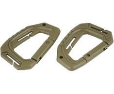 Karabinų rinkinys Mil-Tec MOLLE, 2vnt., Coyote