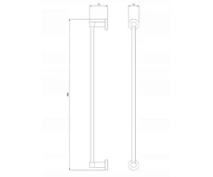 Aptel MODERN PROJECT rankšluosčių džiovyklė 40 cm varinis šepetys