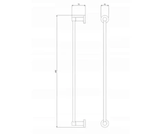 Aptel MODERN PROJECT rankšluosčių džiovyklė 60 cm varinis šepetys