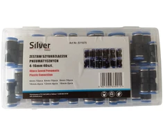 SILVER Sidabrinis Sidabrinis GREITŲJŲ JUNGIŲ RINKINYS 4-16mm 40vnt