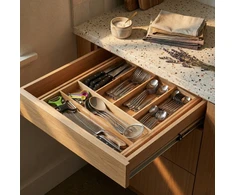 Aptel Ištraukiamas stalo įrankių organizatorius VARIO, 53 x 33-43 cm, bambukas
