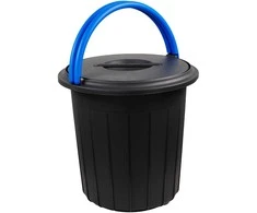 Style Waste bin Eco solution 25L 37,5x37,5x39cm dark pilkas/mėlynas