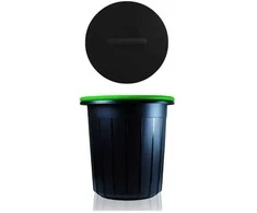 Style Waste bin Eco solution 25L 37,5x37,5x39cm dark pilkas/žalias