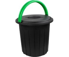 Style Waste bin Eco solution 25L 37,5x37,5x39cm dark pilkas/žalias