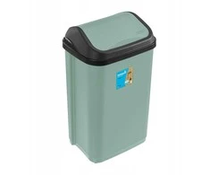 Keeeper Waste bucket with swivel lid 10L Swantje 25,5x19x38cm žalias