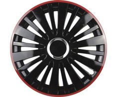 Kołpak Leoplast Falcon hub 14 "juoda su raudonais kraštais
