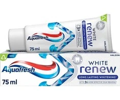Aquafresh Baltas Renew ilgalaikė balinanti dantų pasta su fluoru 75ml
