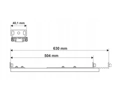 ARAS800N PULSAR bėgeliai ARAD korpusui, skirtam 800 mm RACK spintelei
