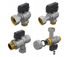 Arco Arco kampinių rutulinių vožtuvų rinkinys katilams Sena (2 vnt. 1/2'' + 2 vnt. 3/4'') KVC02
