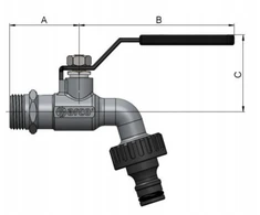 Arco Arco išleidimo vožtuvas Jardin 1/2'' x 3/4'' PG413