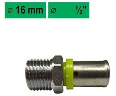 Arco Jungtis 872410A presuojama, 16×2.00-1/2″, išorinis sriegis