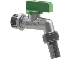 Arco NANO ištraukimo vožtuvas, apsaugantis nuo nuosėdų, 1/2GZ x 3/4GZ x 15, su žarnos antgaliu