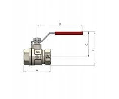 Arco SENA 3 vandens rutulinis vožtuvas, W-W rankena, INOX [2/100]