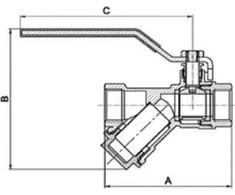 Arco Ventilis 152305 Sena, su filtru, 1" vidinis sriegis