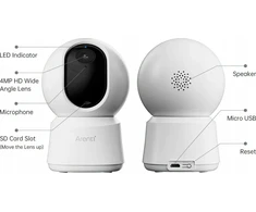 Arenti Belaidė IP kamera Belaidė P2Q 4MP vidinė UHD Pan-Tilt Wi-Fi kamera
