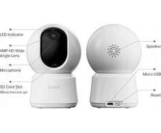 Arenti Belaidė IP kamera Belaidė P2Q 4MP vidinė UHD Pan-Tilt Wi-Fi kamera