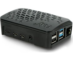 Raspberry Pi 4B dėklas Argon Poly+ Juodas