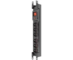 ARMAC Multi M6 Apsaugos nuo viršįtampių stovas 19 colių 6x IEC 3m juodas
