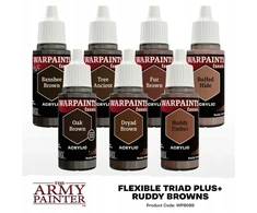 Army Painter Armijos dažytojas. Armijos dažytojas: Lankstus triadas PLUS+ – Ruddy Browns