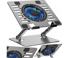 Reguliuojamas aušinimo stovas nešiojamam kompiuteriui ART P12 1 x USB A LED aliuminis