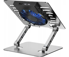 Cooling stand regulated for laptop ART P12 1 x USB A LED aliuminio