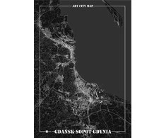 Art-Map Dekoratyvinis plakatas - Gdanskas, Gdynė, Sopt