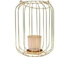 Art-Pol Home Styling Collection Žibintas žvakidė auksinis 21,5 cm