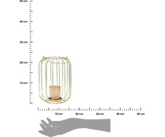 Art-Pol Home Styling Collection Žibintas žvakidė auksinis 21,5 cm
