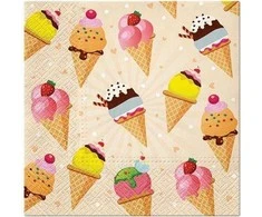 Popierinės servetėlės PAW Ice Kreminis, 33 cm x 33 cm, 20 vnt.