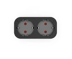 Art Smart adapteris lizdas 230V WIFI juodas dvigubas (SH-GW2B)