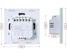 Art SMART LIGHT SWITCH WIFI dvigubai pilka ART oem