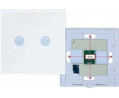 Art SMART LIGHT SWITCH ZIGBEE 3.0 dvigubas baltas ART oem