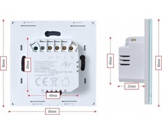 Art SMART LIGHT SWITCH ZIGBEE 3.0 dvigubas baltas ART oem
