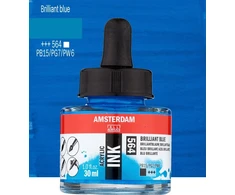 Artequipment Amsterdam Acrylic Ink Bottle Brilliant Mėlyna 564