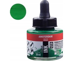 Akrilinė rašalo flakonas Amsterdam 30ml tamsiai žalias permanentinis