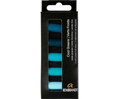Artequipment Rembrandt Minkštas pastelinis rinkinys Cool Greens | 5 pusiau pastelės