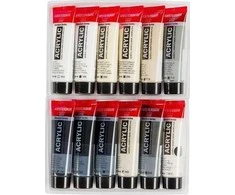 Royal Talens Amsterdam Akriliniai Dažai 12x20ml Pilki